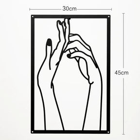 Painel Decorativo Feminino Vazado em Metal – Arte de Parede Moderna para Casa