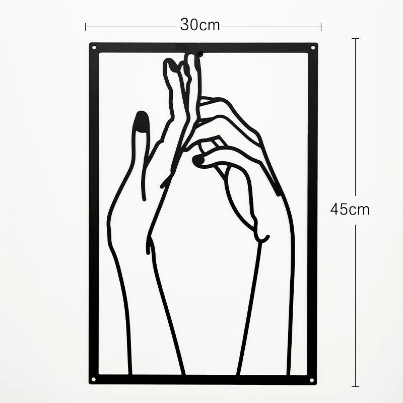 Painel Decorativo Feminino Vazado em Metal – Arte de Parede Moderna para Casa