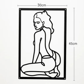 Painel Decorativo Feminino Vazado em Metal – Arte de Parede Moderna para Casa