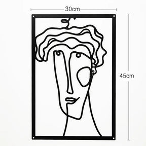 Painel Decorativo Feminino Vazado em Metal – Arte de Parede Moderna para Casa
