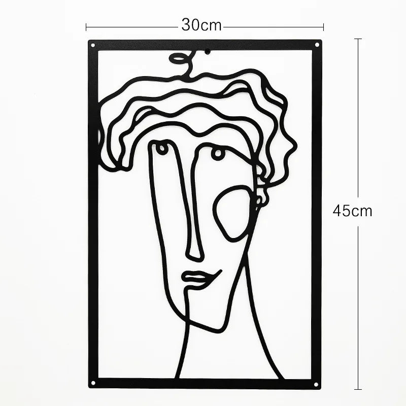 Painel Decorativo Feminino Vazado em Metal – Arte de Parede Moderna para Casa
