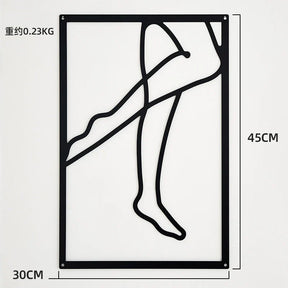 Painel Decorativo Feminino Vazado em Metal – Arte de Parede Moderna para Casa