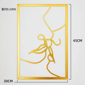 Painel Decorativo Feminino Vazado em Metal – Arte de Parede Moderna para Casa