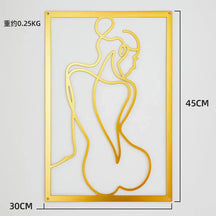 Painel Decorativo Feminino Vazado em Metal – Arte de Parede Moderna para Casa