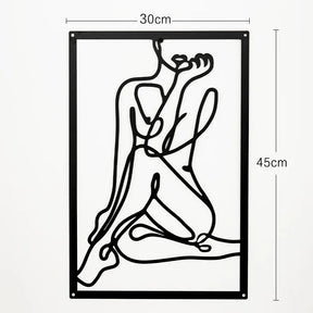 Painel Decorativo Feminino Vazado em Metal – Arte de Parede Moderna para Casa