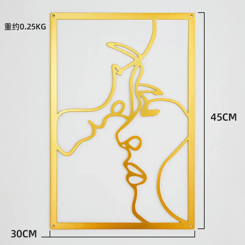 Painel Decorativo Feminino Vazado em Metal – Arte de Parede Moderna para Casa
