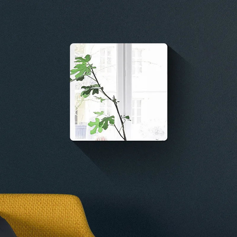Espelhos Decorativos Adesivos Redondos e Quadrados – Mini Espelhos Flexíveis em Acrílico para Parede e Móveis