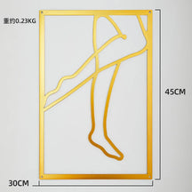 Painel Decorativo Feminino Vazado em Metal – Arte de Parede Moderna para Casa