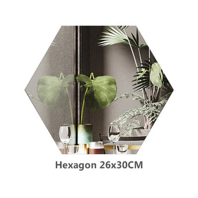 Espelhos Decorativos Adesivos Redondos e Quadrados – Mini Espelhos Flexíveis em Acrílico para Parede e Móveis