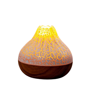 Umidificador Vulcão 300ml com LED 7 Cores e Difusor USB de Aromaterapia