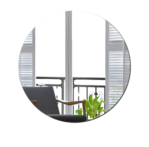 Espelhos Decorativos Adesivos Redondos e Quadrados – Mini Espelhos Flexíveis em Acrílico para Parede e Móveis