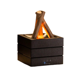 Umidificador de Chama 280ml com Aromaterapia, Controle Remoto e Luz Colorida USB