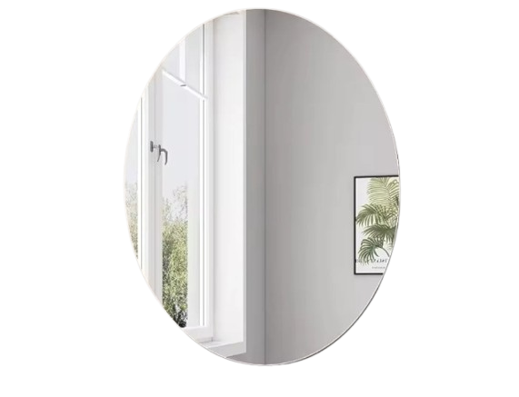 Espelho Oval em Acrílico Inquebrável – Sem Moldura